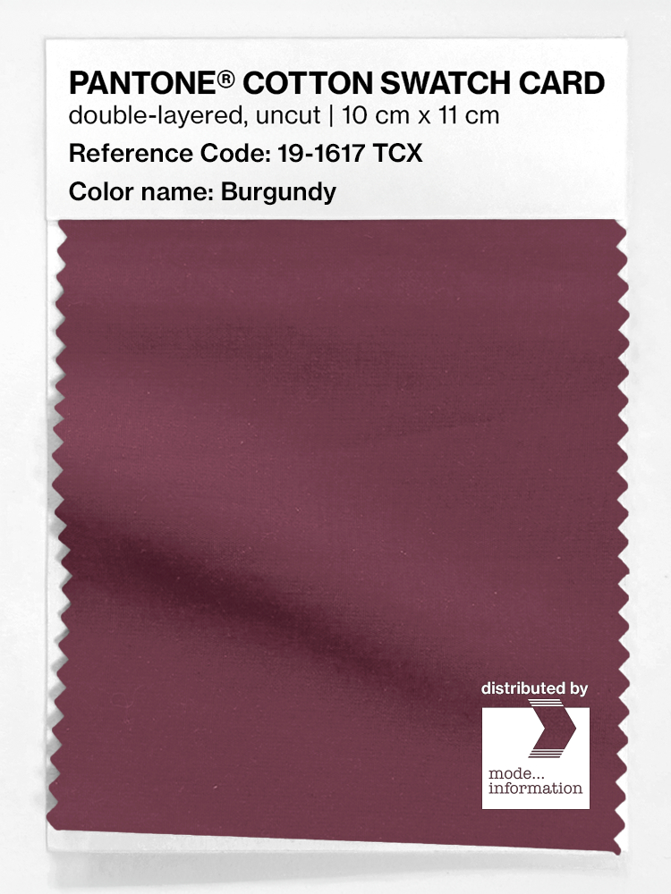 Product image 1 of the product “PANTONE® COTTON SWATCH CARD 19-1617 TCX Burgundy ”