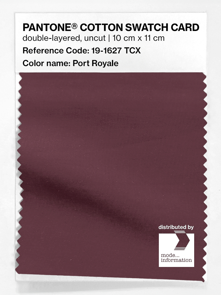 Product image 1 of the product “PANTONE® COTTON SWATCH CARD 19-1627 TCX Port Royale ”