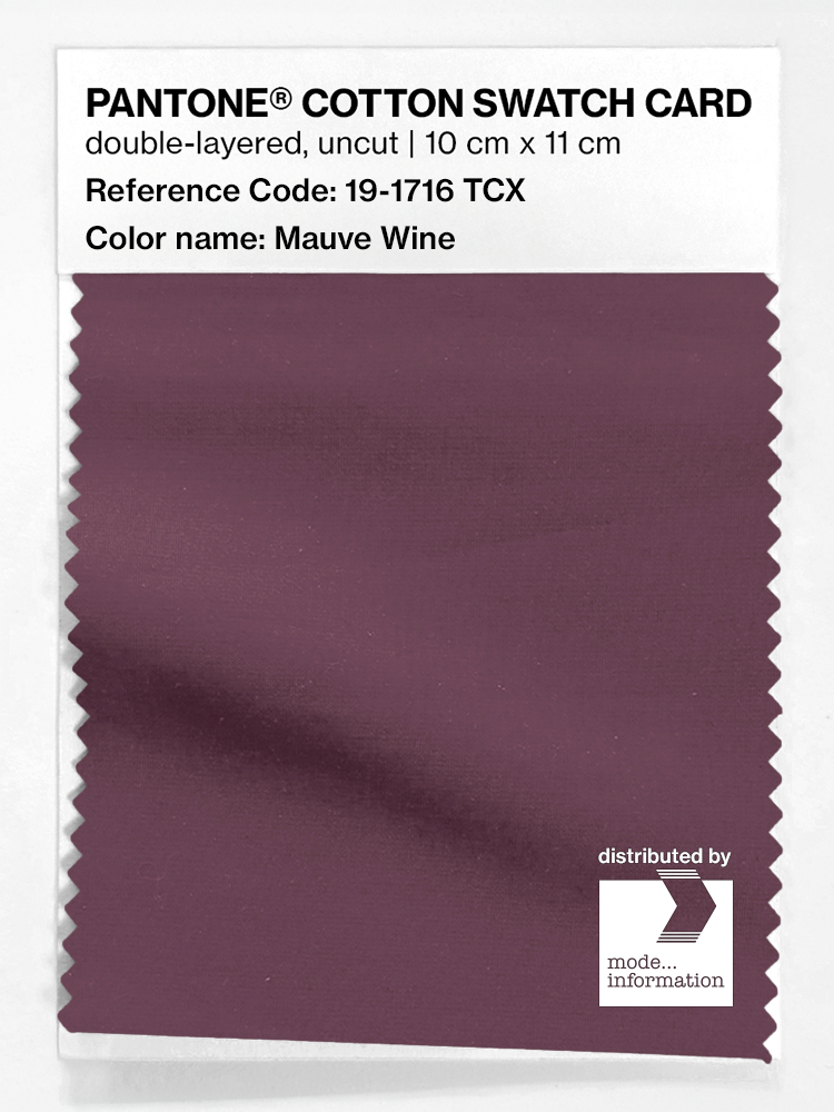 Product image 1 of the product “PANTONE® COTTON SWATCH CARD 19-1716 TCX Mauve Wine ”