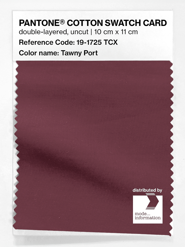 Product image 1 of the product “PANTONE® COTTON SWATCH CARD 19-1725 TCX Tawny Port ”