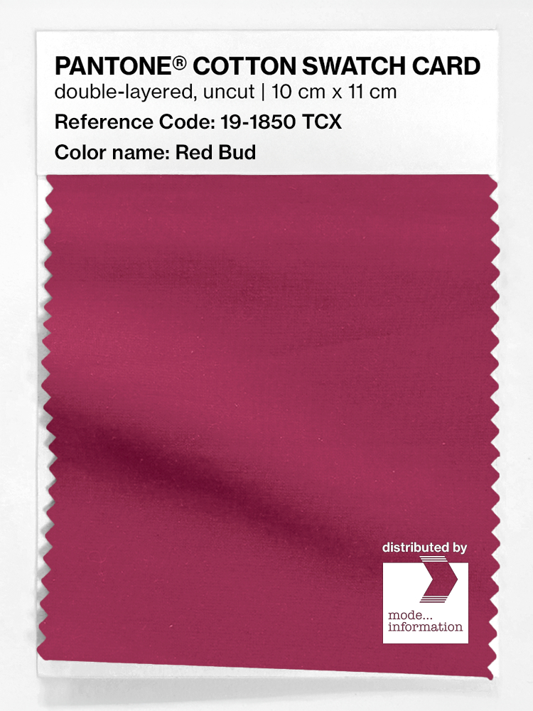 Product image 1 of the product “PANTONE® COTTON SWATCH CARD 19-1850 TCX Red Bud ”