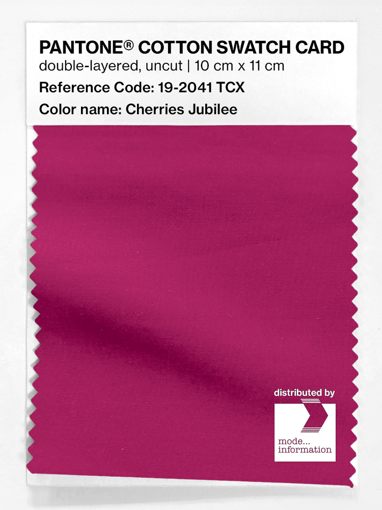 Product image 1 of the product “PANTONE® COTTON SWATCH CARD 19-2041 TCX Cherries Jubilee ”