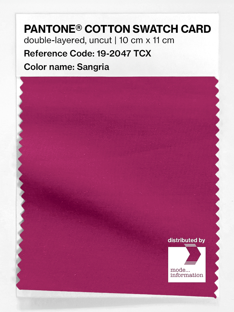 Product image 1 of the product “PANTONE® COTTON SWATCH CARD 19-2047 TCX Sangria ”