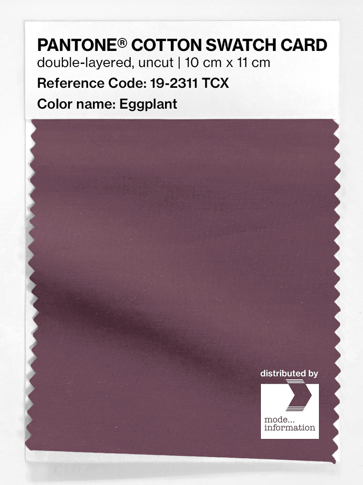 Product image 1 of the product “PANTONE® COTTON SWATCH CARD 19-2311 TCX Eggplant ”
