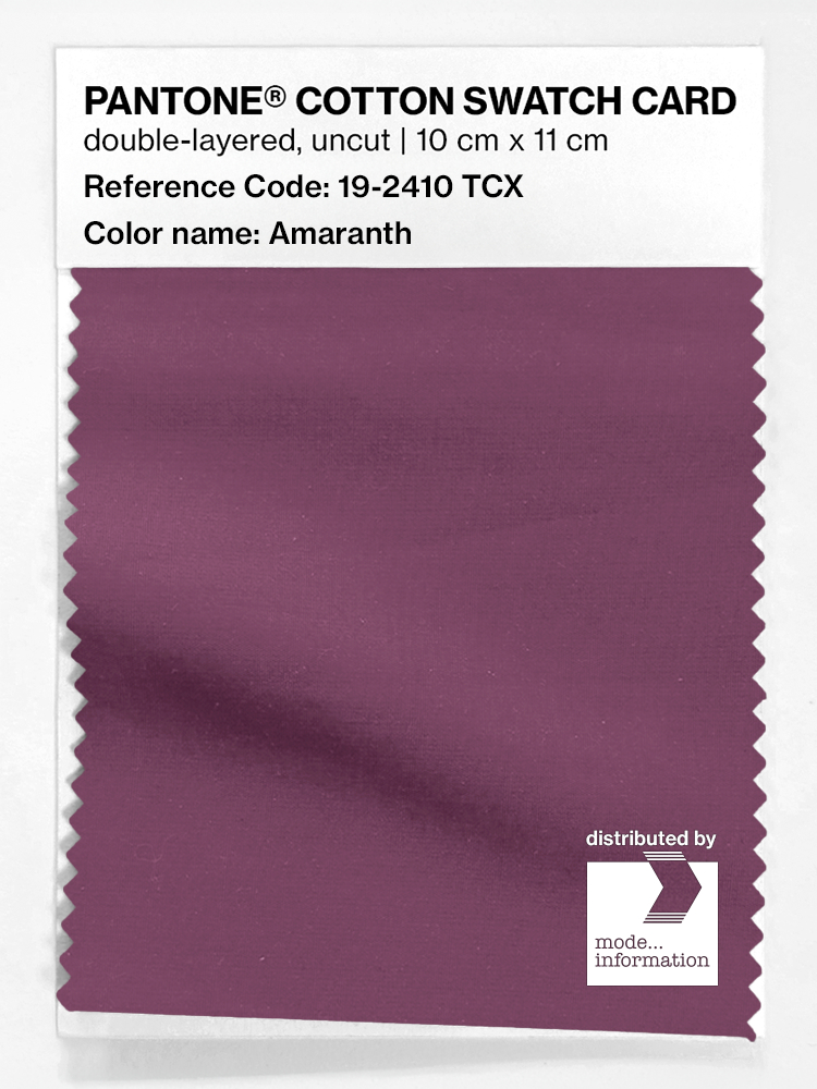 Product image 1 of the product “PANTONE® COTTON SWATCH CARD 19-2410 TCX Amaranth ”