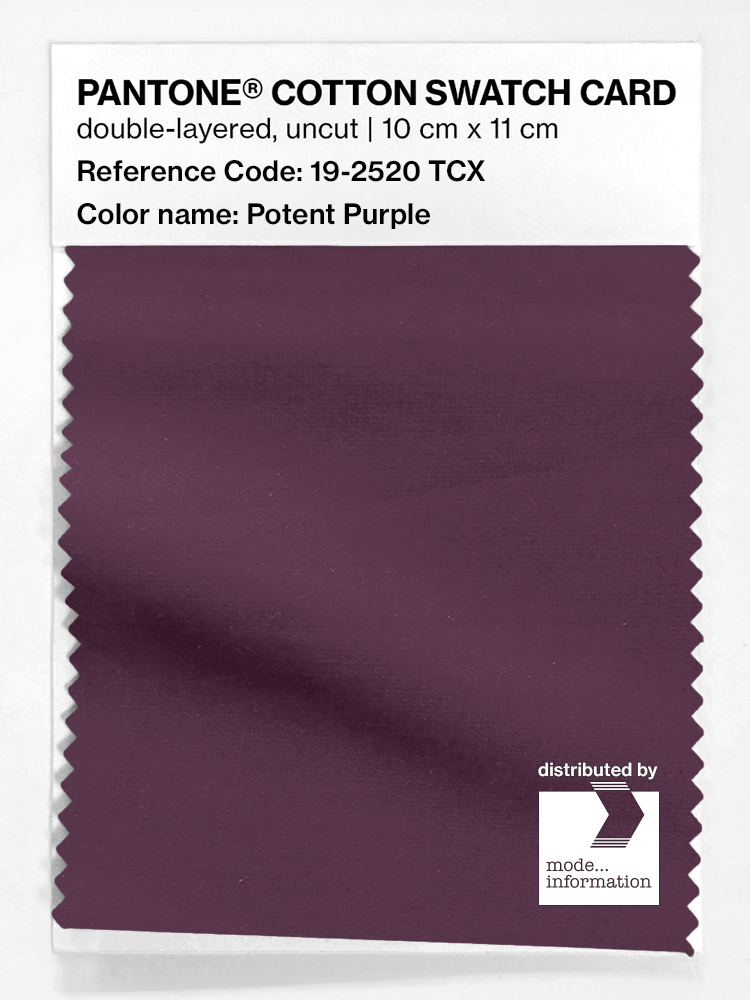 Product image 1 of the product “PANTONE® COTTON SWATCH CARD 19-2520 TCX Potent Purple ”