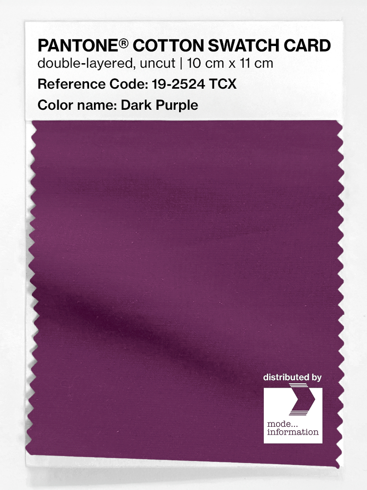 Product image 1 of the product “PANTONE® COTTON SWATCH CARD 19-2524 TCX Dark Purple ”