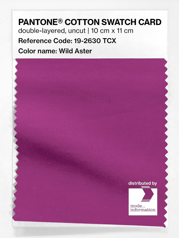 Product image 1 of the product “PANTONE® COTTON SWATCH CARD 19-2630 TCX Wild Aster ”