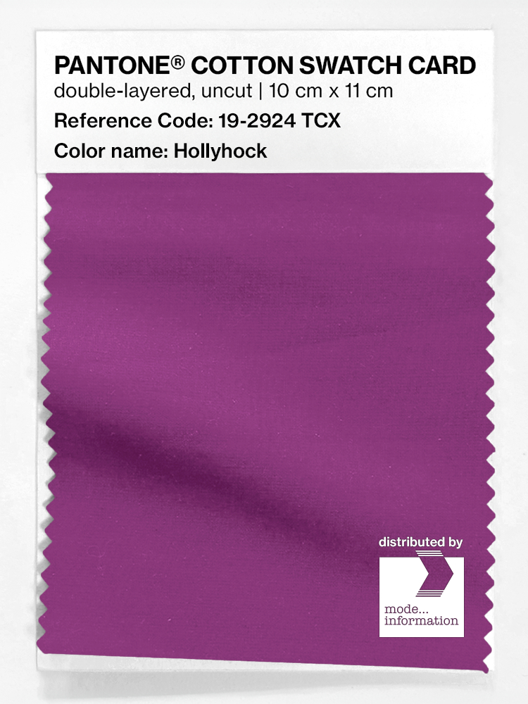 Product image 1 of the product “PANTONE® COTTON SWATCH CARD 19-2924 TCX Hollyhock ”