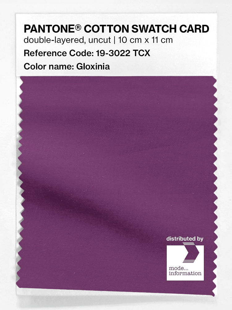 Product image 1 of the product “PANTONE® COTTON SWATCH CARD 19-3022 TCX Gloxinia ”