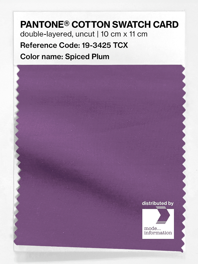 Product image 1 of the product “PANTONE® COTTON SWATCH CARD 19-3425 TCX Spiced Plum ”