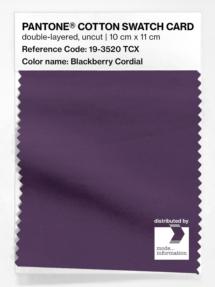 Product image 1 of the product “PANTONE® COTTON SWATCH CARD 19-3520 TCX Blackberry Cordial ”