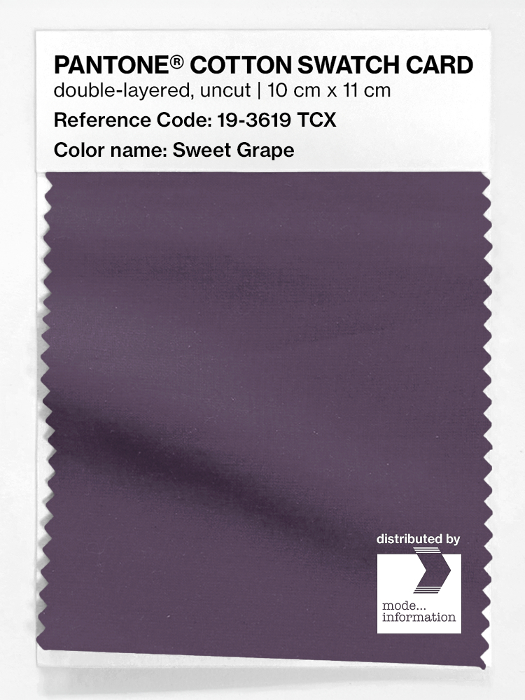 Product image 1 of the product “PANTONE® COTTON SWATCH CARD 19-3619 TCX Sweet Grape ”