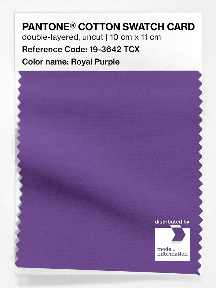 Product image 1 of the product “PANTONE® COTTON SWATCH CARD 19-3642 TCX Royal Purple ”