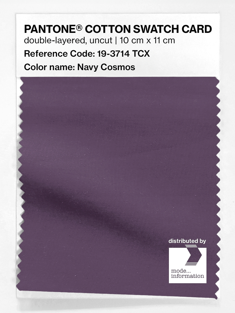 Product image 1 of the product “PANTONE® COTTON SWATCH CARD 19-3714 TCX Navy Cosmos ”