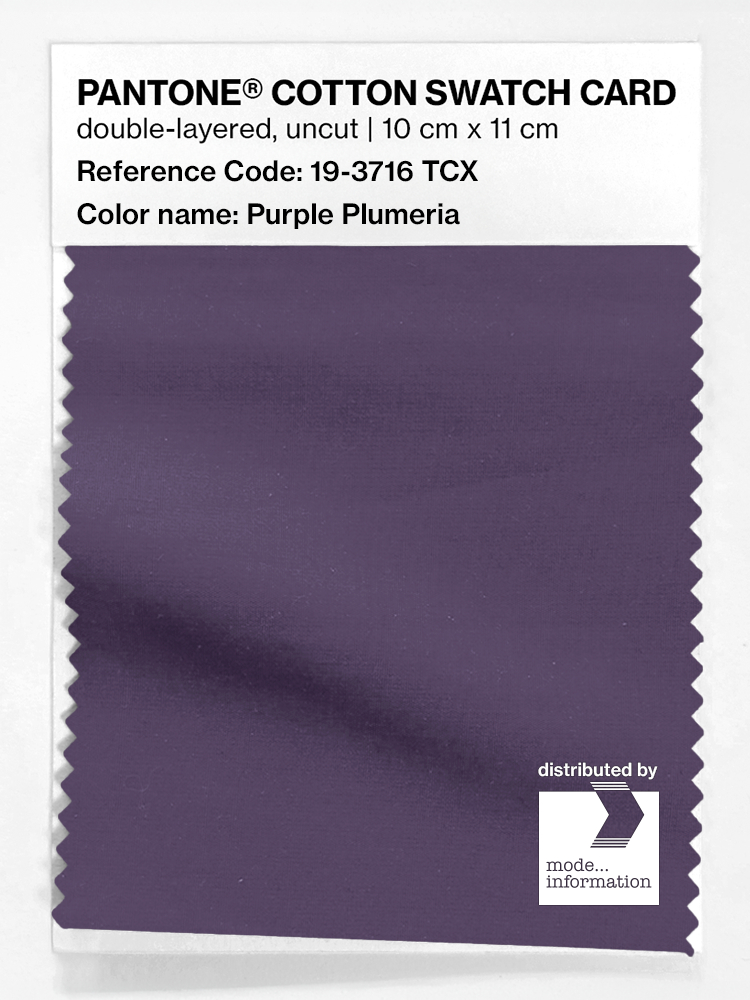 Product image 1 of the product “PANTONE® COTTON SWATCH CARD 19-3716 TCX Purple Plumeria ”