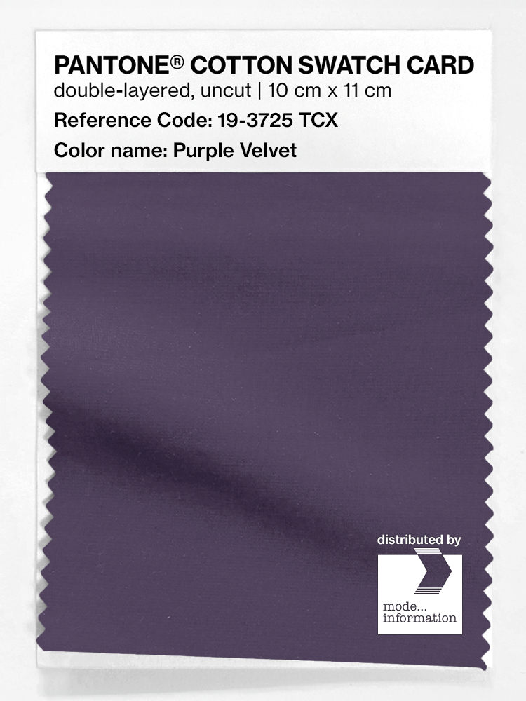 Product image 1 of the product “PANTONE® COTTON SWATCH CARD 19-3725 TCX Purple Velvet ”