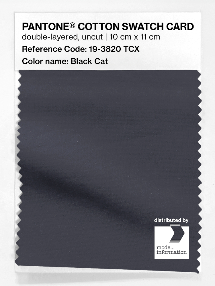 Product image 1 of the product “PANTONE® COTTON SWATCH CARD 19-3820 TCX Black Cat ”