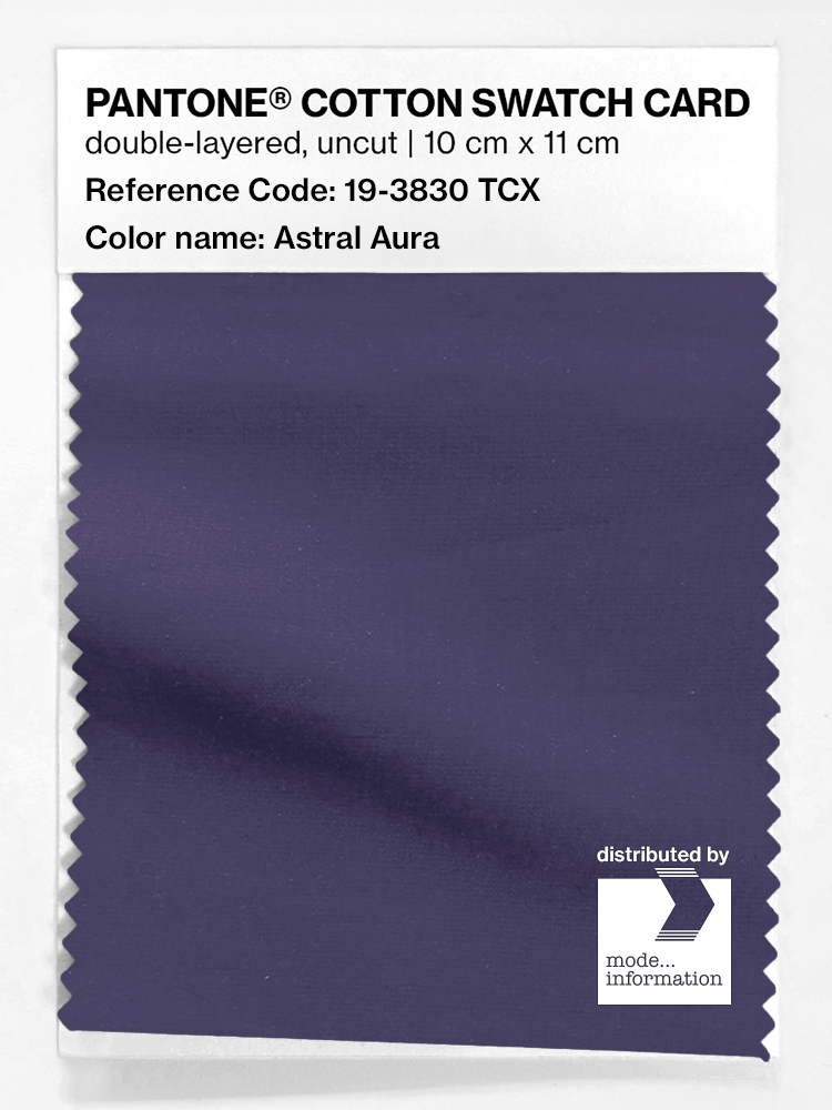 Product image 1 of the product “PANTONE® COTTON SWATCH CARD 19-3830 TCX Astral Aura ”