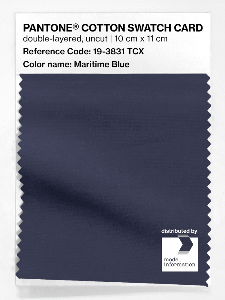 Product image 1 of the product “PANTONE® COTTON SWATCH CARD 19-3831 TCX Maritime Blue ”