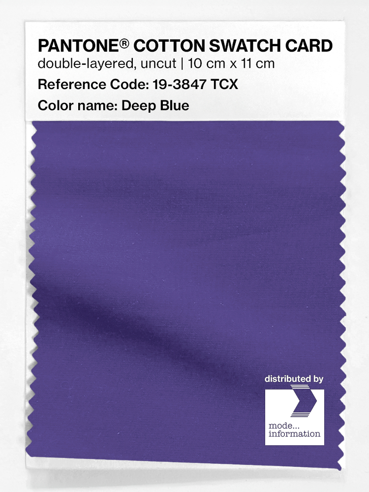 Product image 1 of the product “PANTONE® COTTON SWATCH CARD 19-3847 TCX Deep Blue ”
