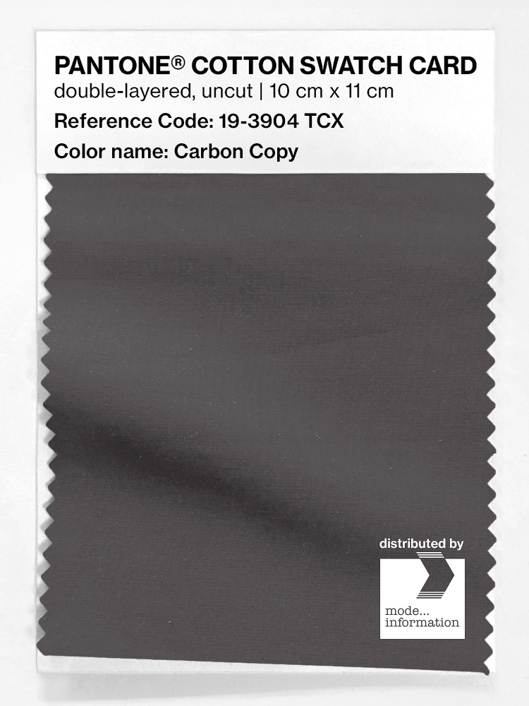 Product image 1 of the product “PANTONE® COTTON SWATCH CARD 19-3904 TCX Carbon Copy ”