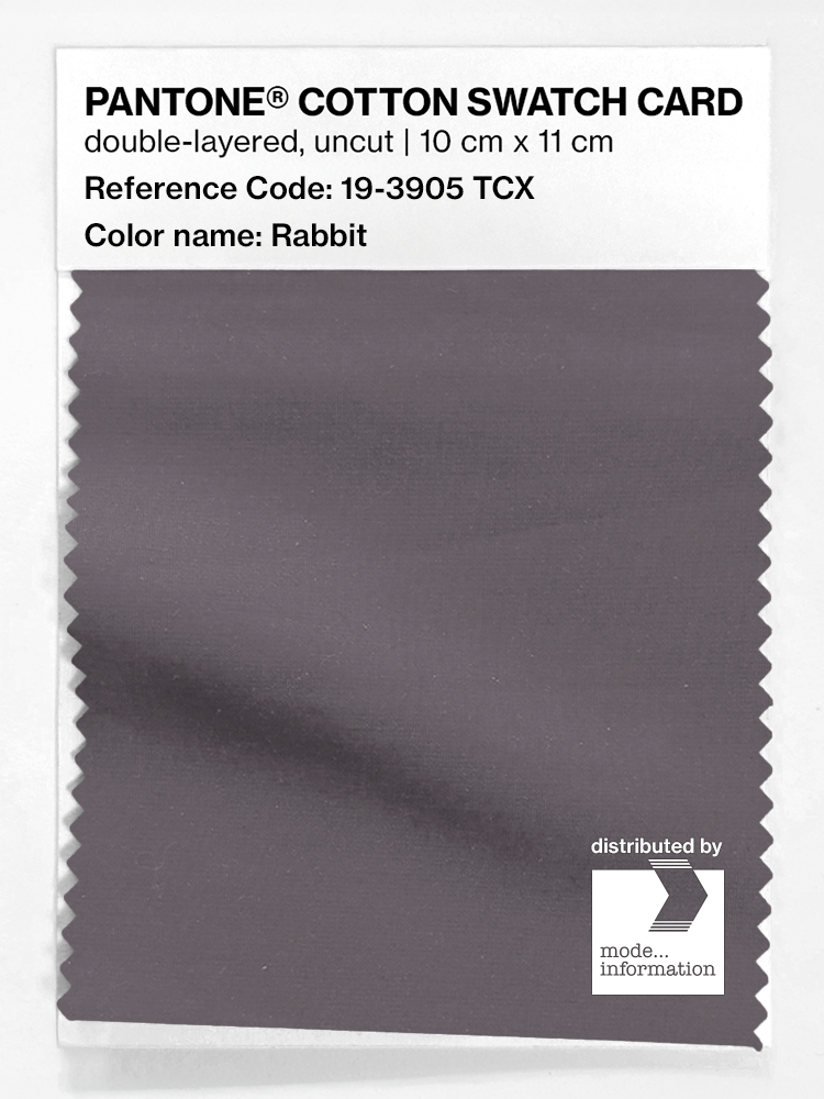 Product image 1 of the product “PANTONE® COTTON SWATCH CARD 19-3905 TCX Rabbit ”