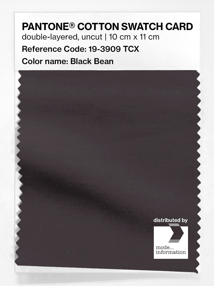 Product image 1 of the product “PANTONE® COTTON SWATCH CARD 19-3909 TCX Black Bean ”