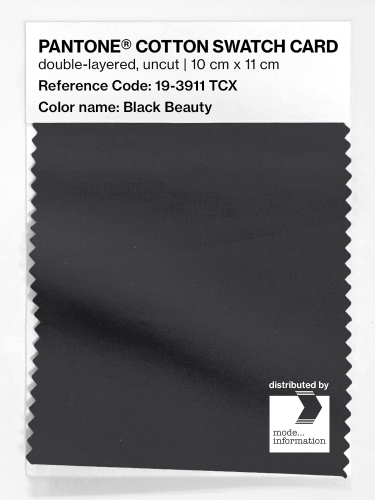 Product image 1 of the product “PANTONE® COTTON SWATCH CARD 19-3911 TCX Black Beauty ”