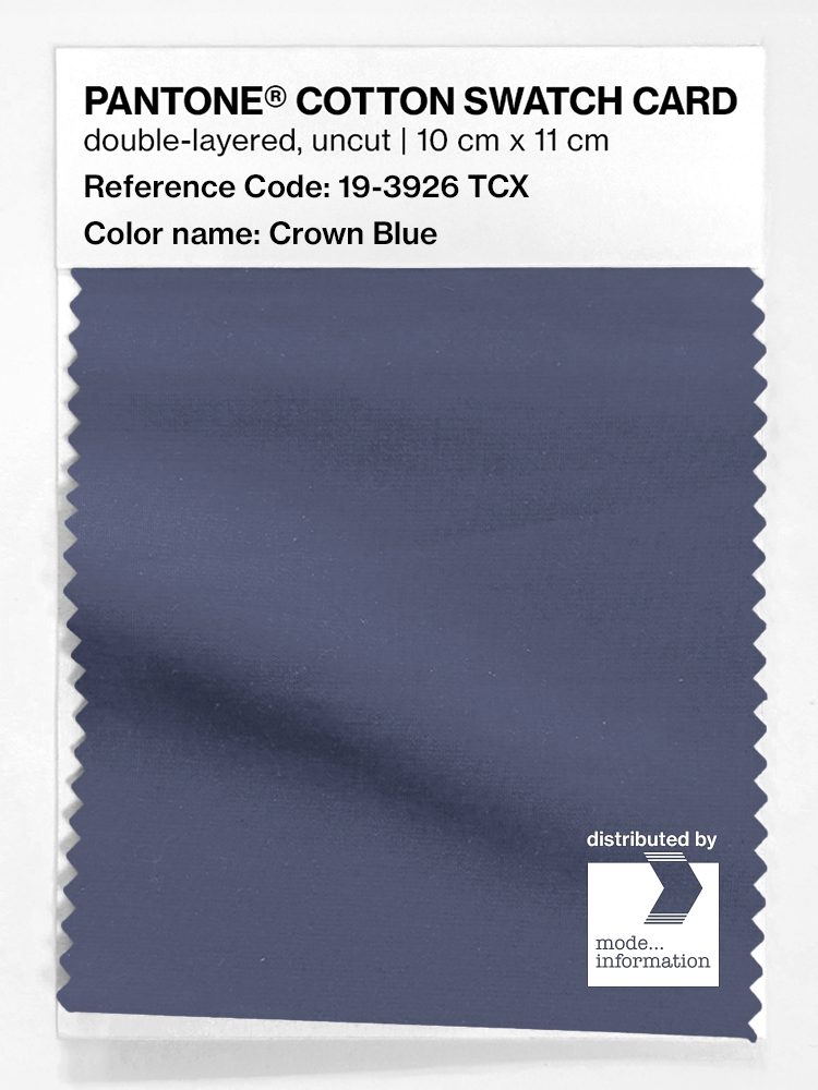 Product image 1 of the product “PANTONE® COTTON SWATCH CARD 19-3926 TCX Crown Blue ”