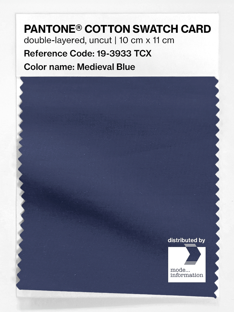 Product image 1 of the product “PANTONE® COTTON SWATCH CARD 19-3933 TCX Medieval Blue ”