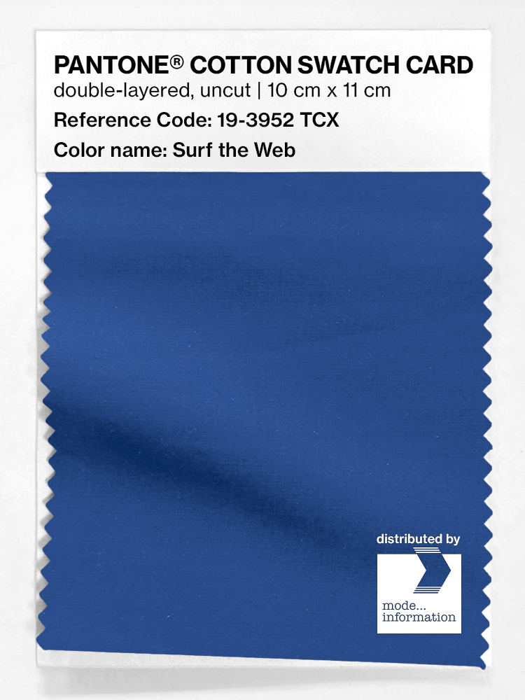 Product image 1 of the product “PANTONE® COTTON SWATCH CARD 19-3952 TCX Surf the Web ”
