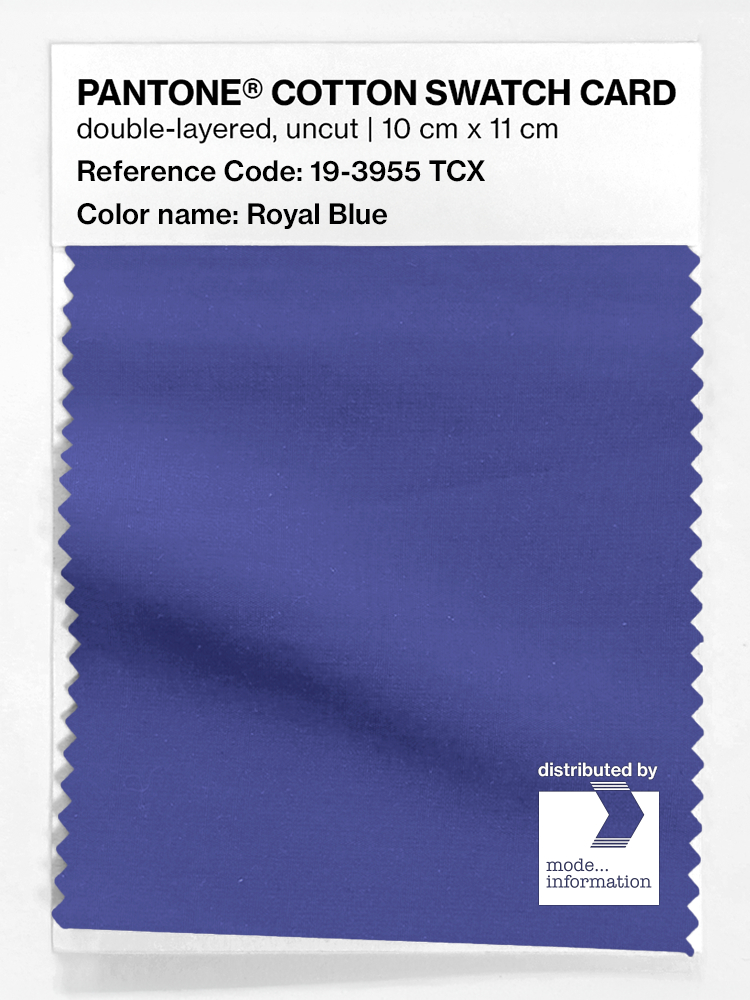 Product image 1 of the product “PANTONE® COTTON SWATCH CARD 19-3955 TCX Royal Blue ”