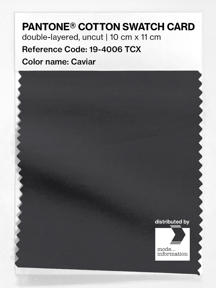 Product image 1 of the product “PANTONE® COTTON SWATCH CARD 19-4006 TCX Caviar ”