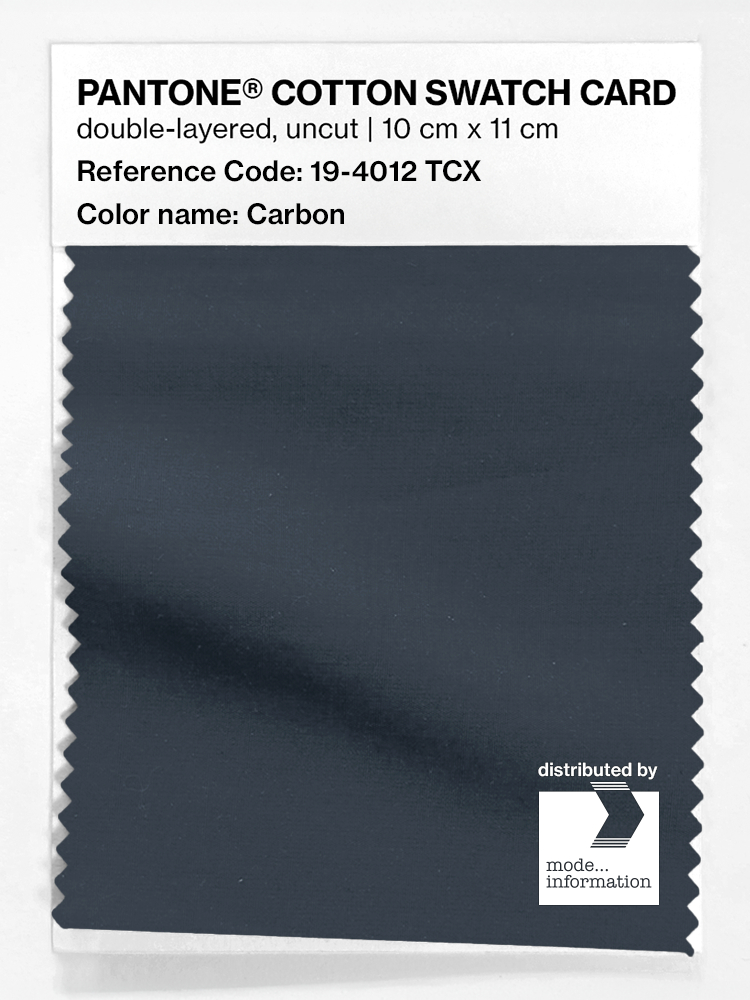 Product image 1 of the product “PANTONE® COTTON SWATCH CARD 19-4012 TCX Carbon ”