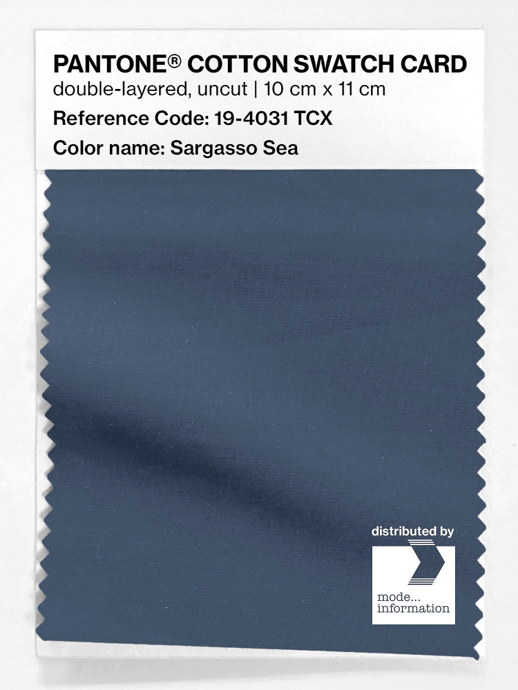 Product image 1 of the product “PANTONE® COTTON SWATCH CARD 19-4031 TCX Sargasso Sea ”