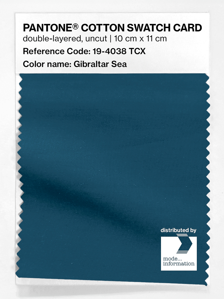 Product image 1 of the product “PANTONE® COTTON SWATCH CARD 19-4038 TCX Gibraltar Sea ”