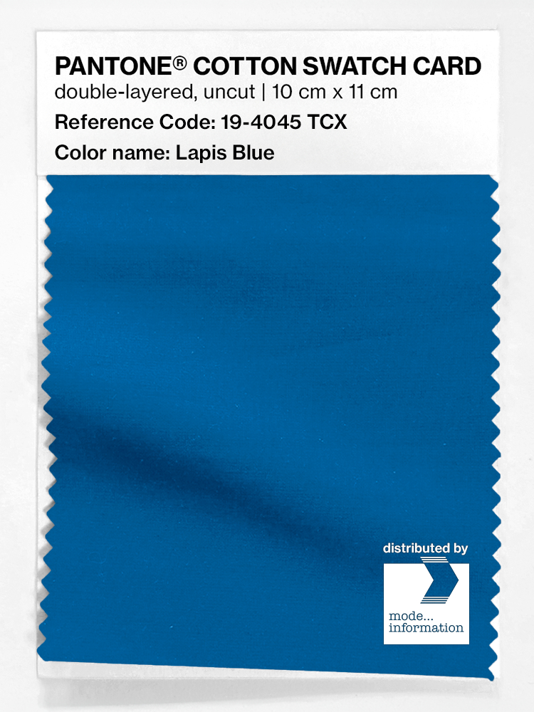 Product image 1 of the product “PANTONE® COTTON SWATCH CARD 19-4045 TCX Lapis Blue ”