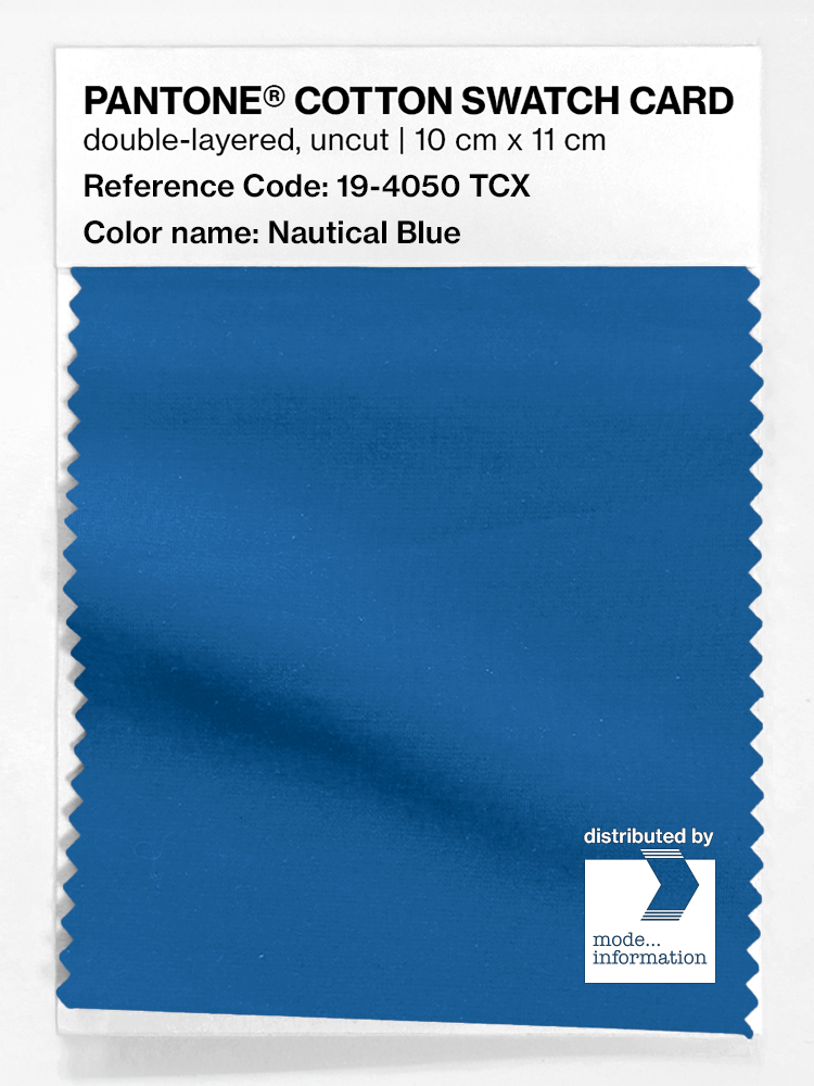 Product image 1 of the product “PANTONE® COTTON SWATCH CARD 19-4050 TCX Nautical Blue ”