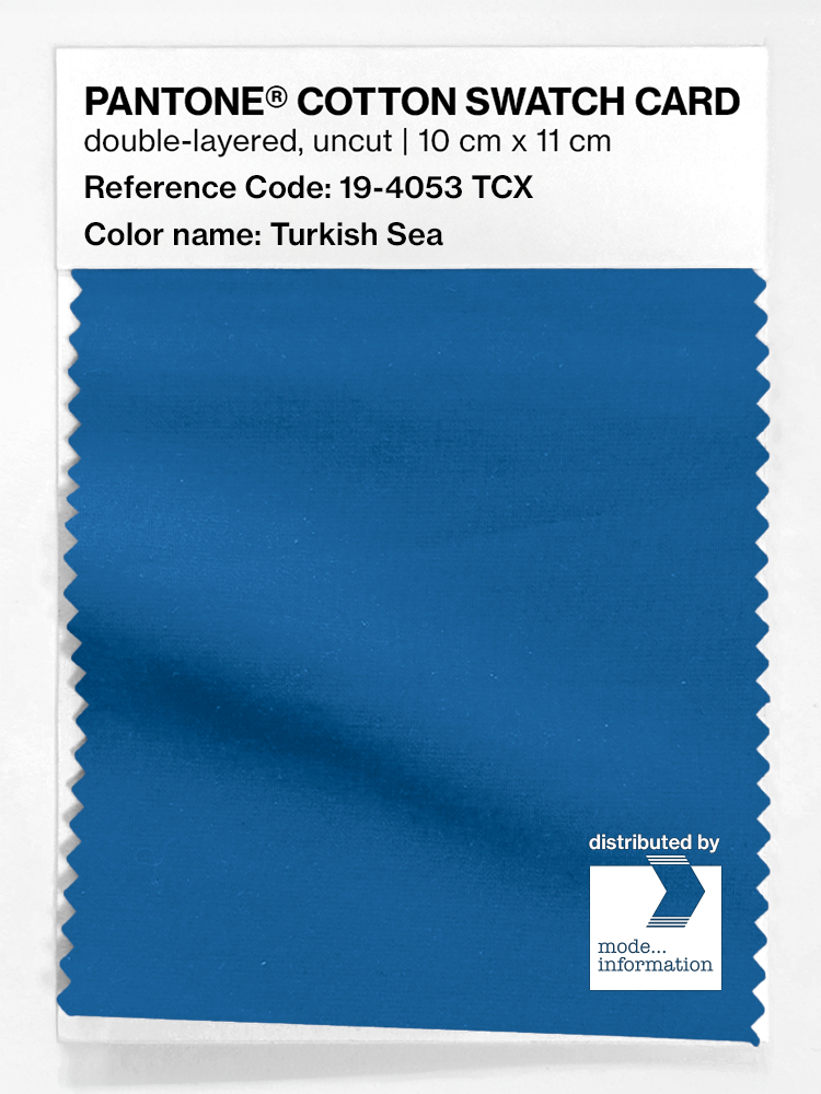 Product image 1 of the product “PANTONE® COTTON SWATCH CARD 19-4053 TCX Turkish Sea ”