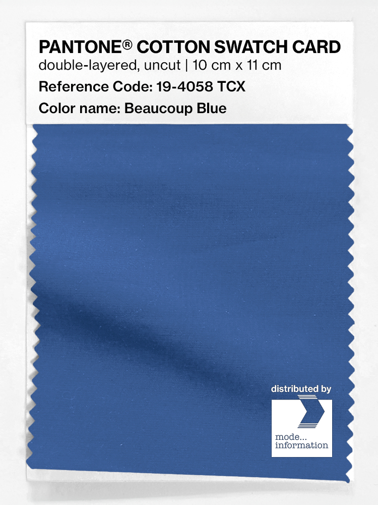 Product image 1 of the product “PANTONE® COTTON SWATCH CARD 19-4058 TCX Beaucoup Blue ”