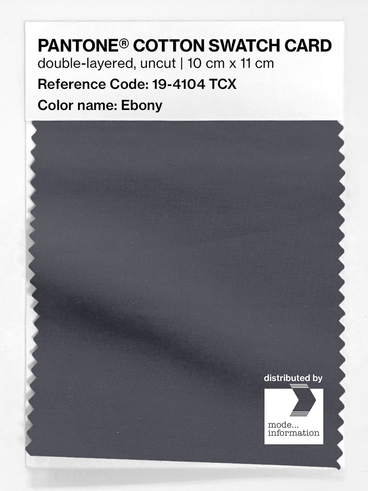 Product image 1 of the product “PANTONE® COTTON SWATCH CARD 19-4104 TCX Ebony ”