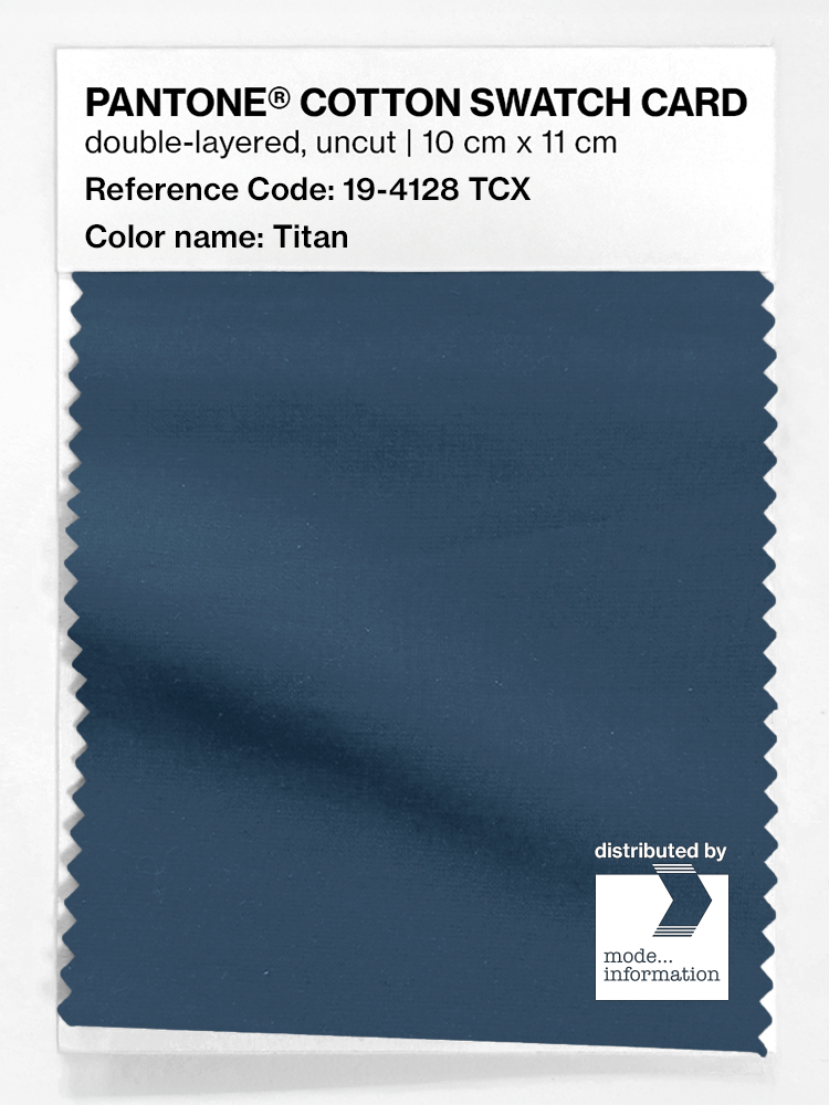 Product image 1 of the product “PANTONE® COTTON SWATCH CARD 19-4128 TCX Titan ”