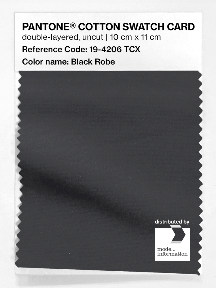 Product image 1 of the product “PANTONE® COTTON SWATCH CARD 19-4206 TCX Black Robe ”