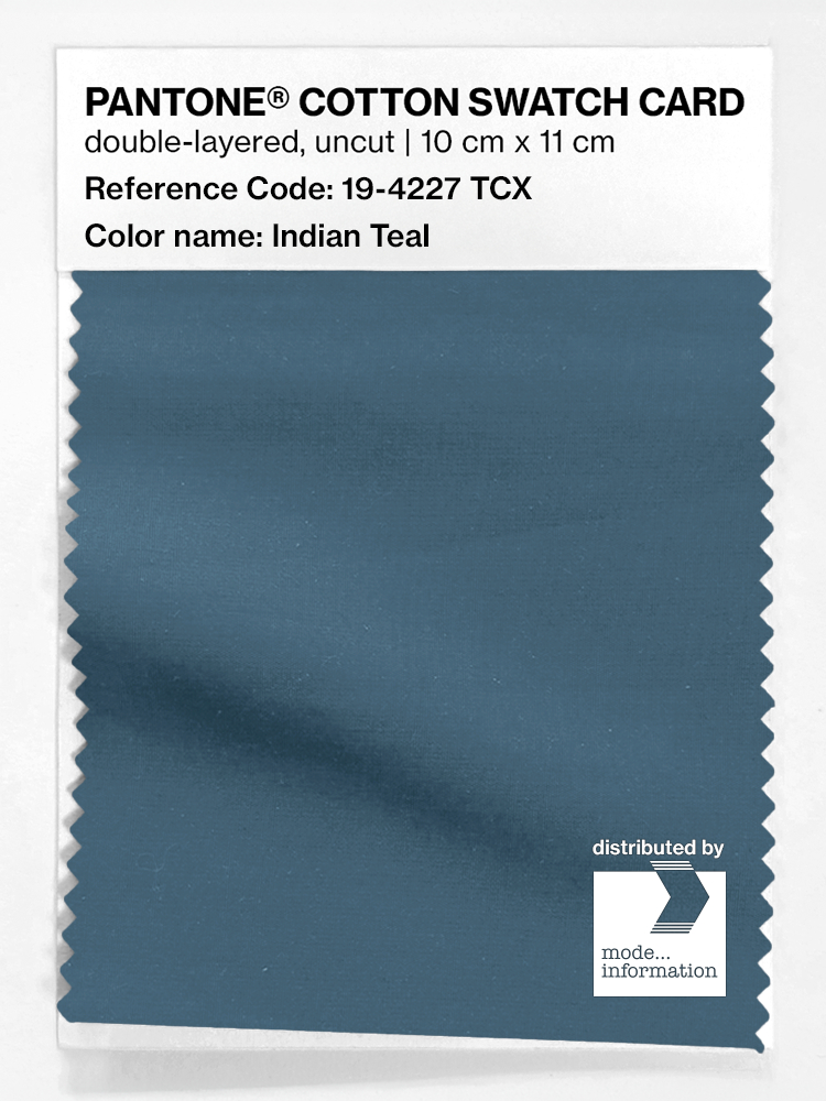 Product image 1 of the product “PANTONE® COTTON SWATCH CARD 19-4227 TCX Indian Teal ”