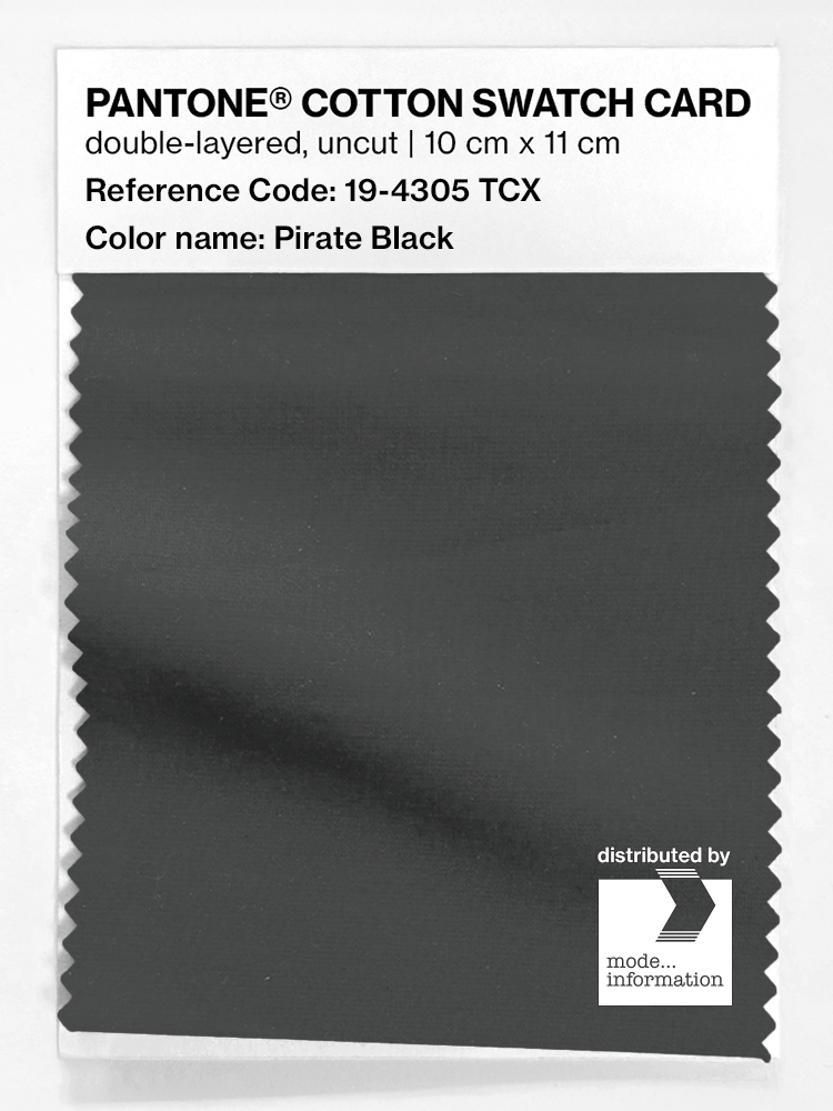 Product image 1 of the product “PANTONE® COTTON SWATCH CARD 19-4305 TCX Pirate Black ”
