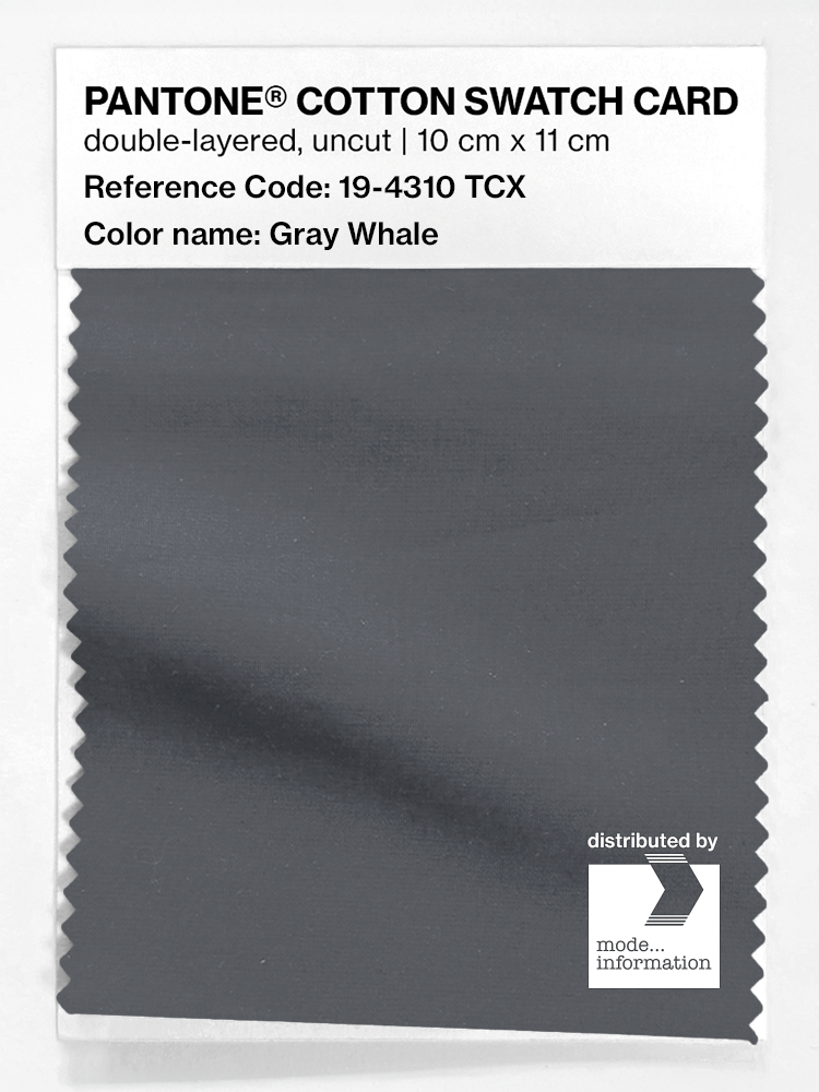 Product image 1 of the product “PANTONE® COTTON SWATCH CARD 19-4310 TCX Gray Whale ”