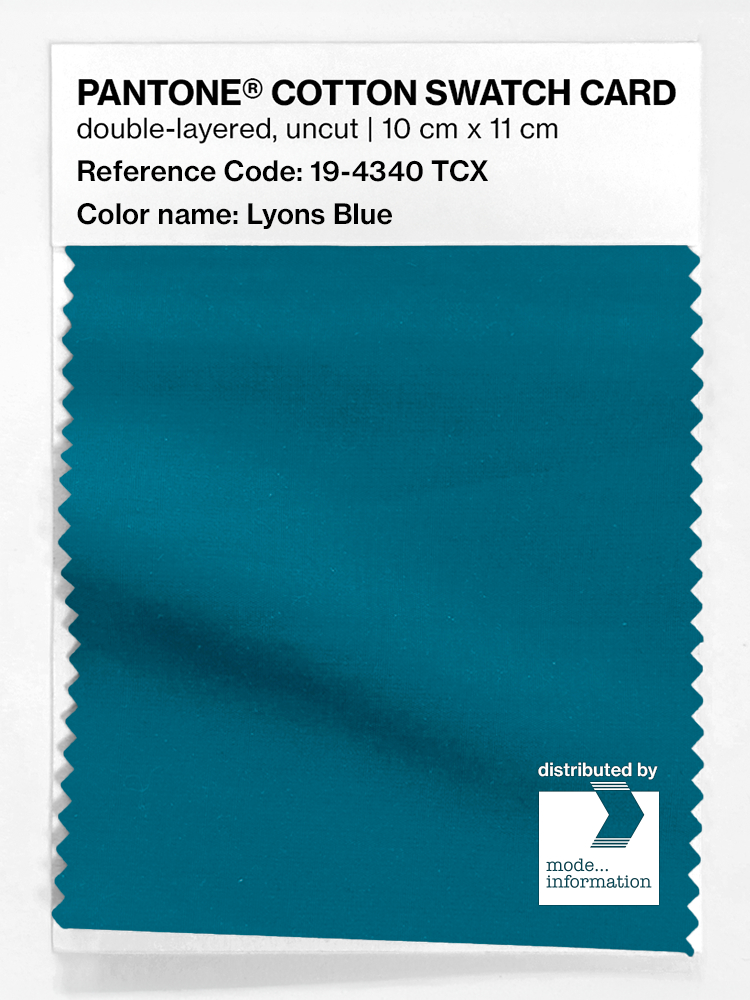 Product image 1 of the product “PANTONE® COTTON SWATCH CARD 19-4340 TCX Lyons Blue ”