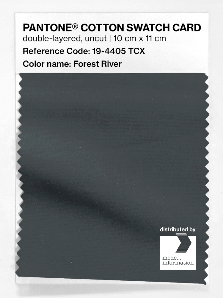 Product image 1 of the product “PANTONE® COTTON SWATCH CARD 19-4405 TCX Forest River ”