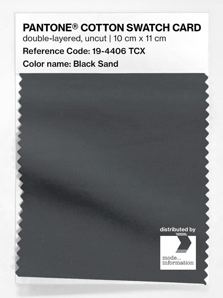 Product image 1 of the product “PANTONE® COTTON SWATCH CARD 19-4406 TCX Black Sand ”